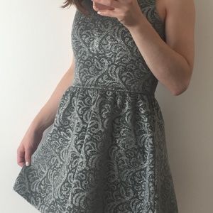 Divided Silver Metallic Mini Dress